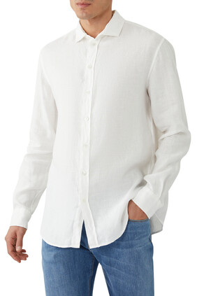 French Collar Linen Shirt